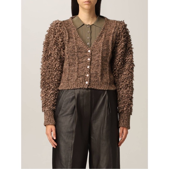 REMAIN Birger Christensen Denise Knit Crop Cardigan - Picture 1 of 3
